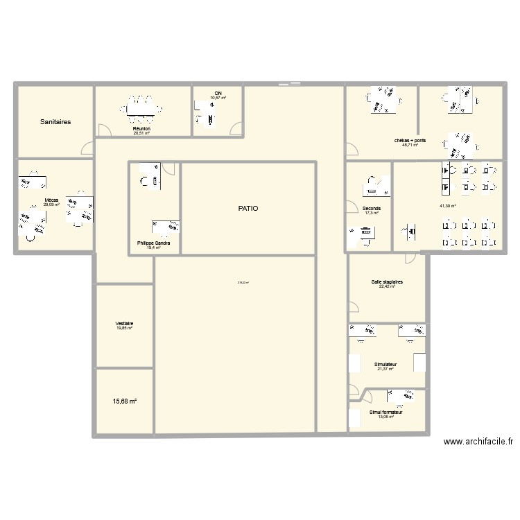 Plan FM Denys 3. Plan de 15 pièces et 573 m2