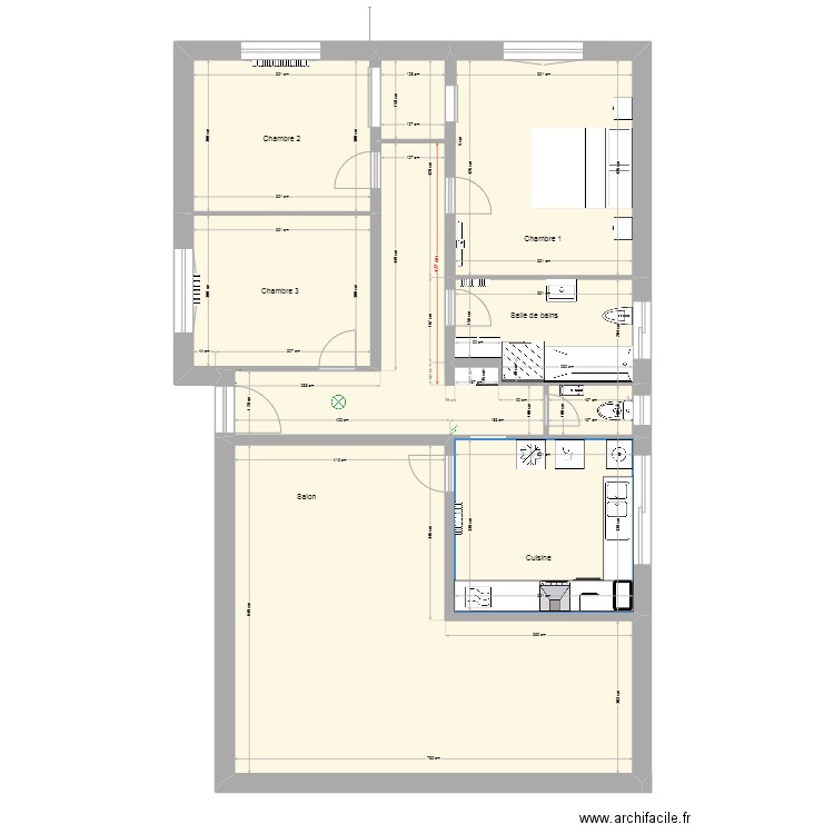 Plan d'ensemble_Ebauche_5. Plan de 8 pièces et 110 m2