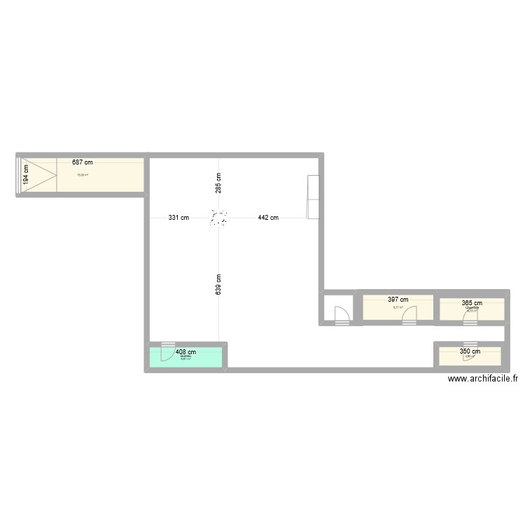 1ere maison cool . Plan de 5 pièces et 32 m2