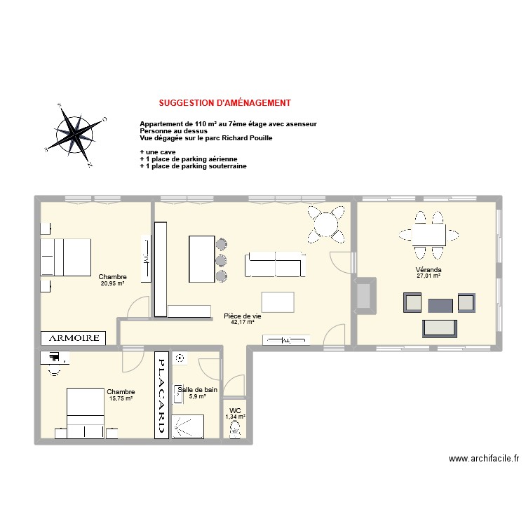 HABLOT. Plan de 17 pièces et 345 m2