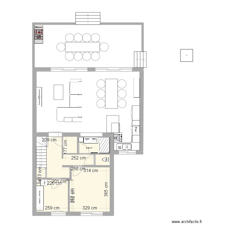 plan 2D 01 2025. Plan de 2 pièces et 37 m2