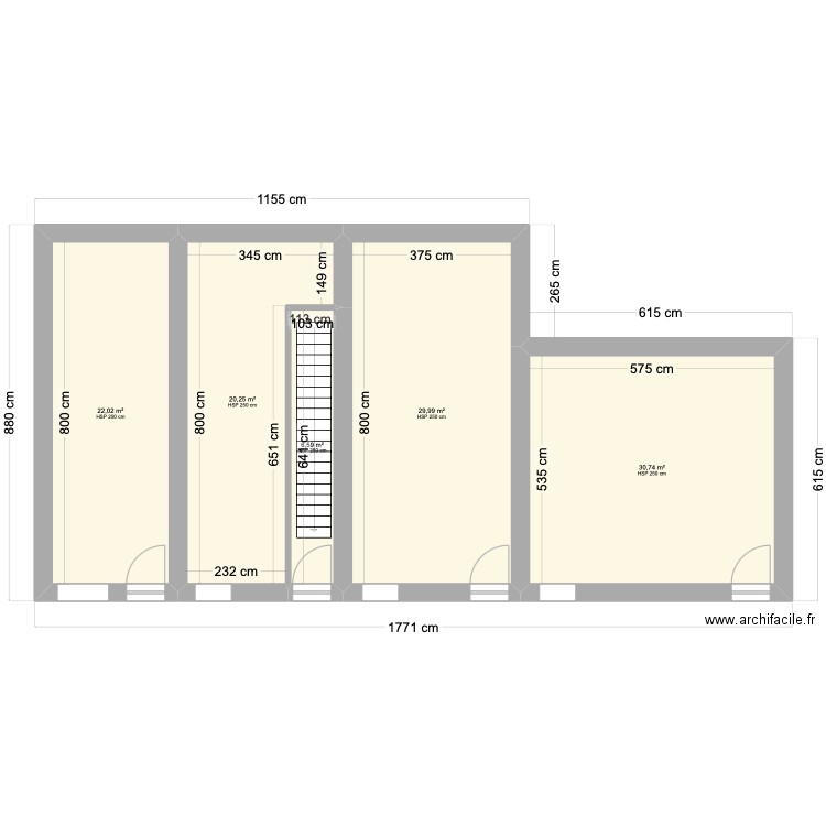 GIGNAC. Plan de 5 pièces et 110 m2