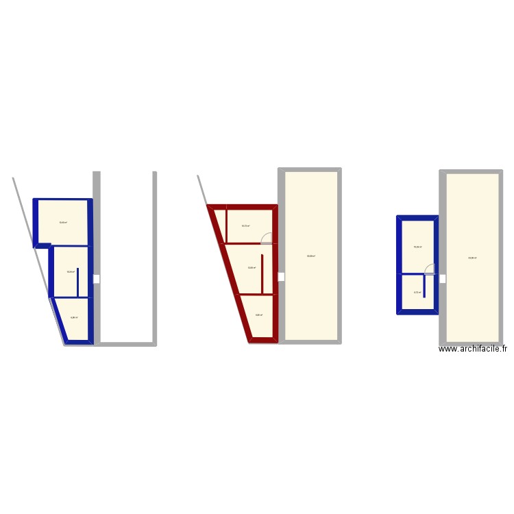 Agrandissement. Plan de 10 pièces et 184 m2