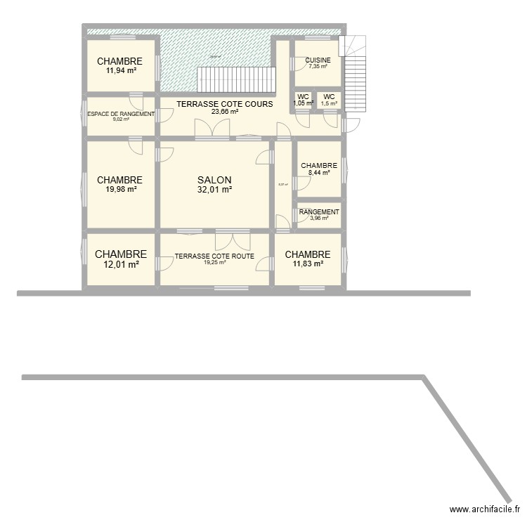 PLAN ETUDE. Plan de 15 pièces et 194 m2