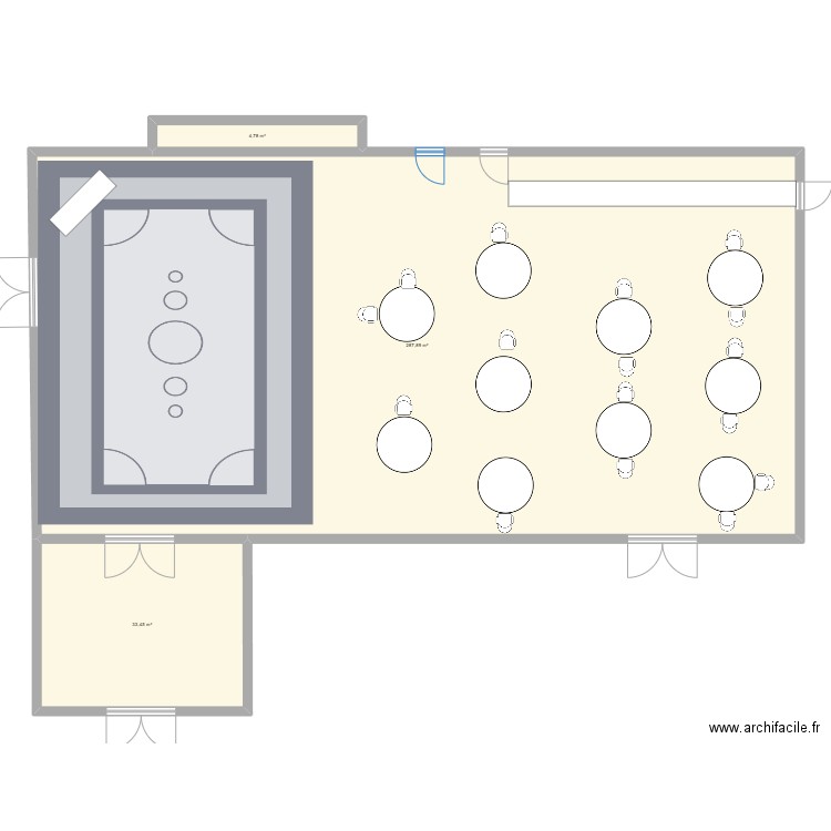 mariage de george. Plan de 3 pièces et 326 m2