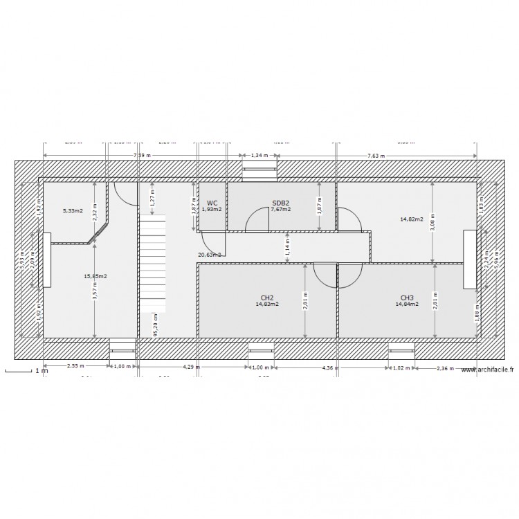 Etage. Plan de 0 pièce et 0 m2