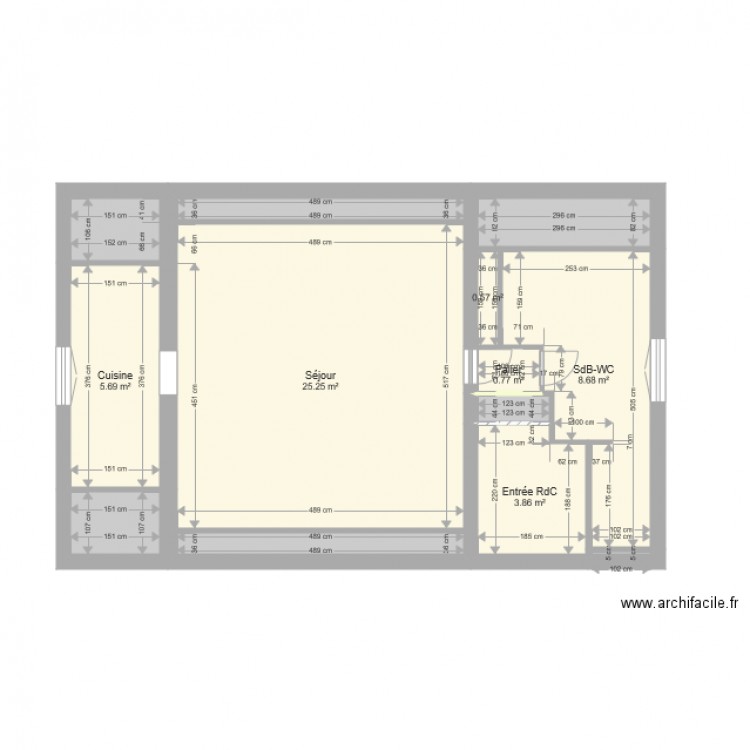 étage garage. Plan de 0 pièce et 0 m2