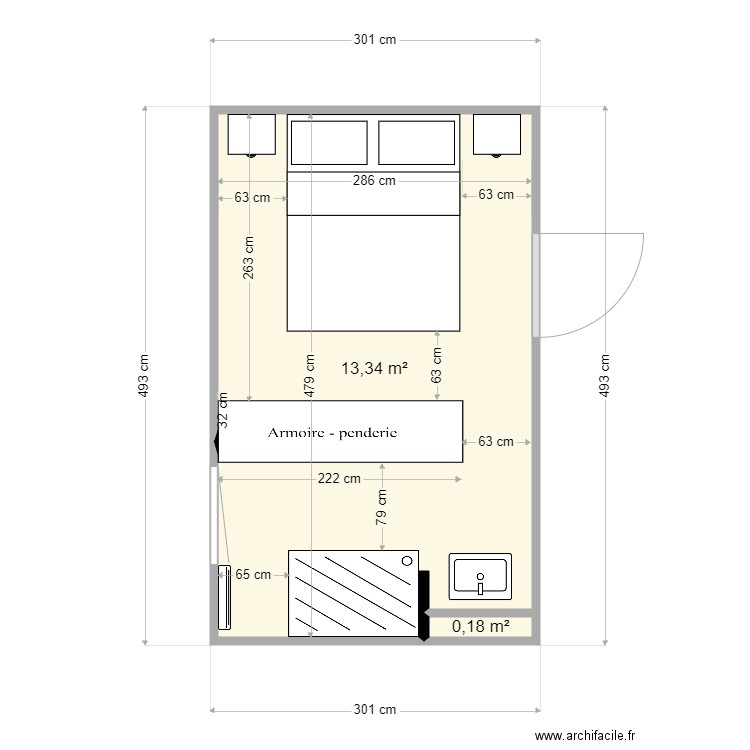 suite parentale. Plan de 0 pièce et 0 m2