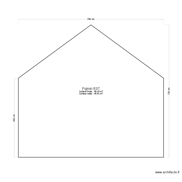 Pignon EST. Plan de 0 pièce et 0 m2