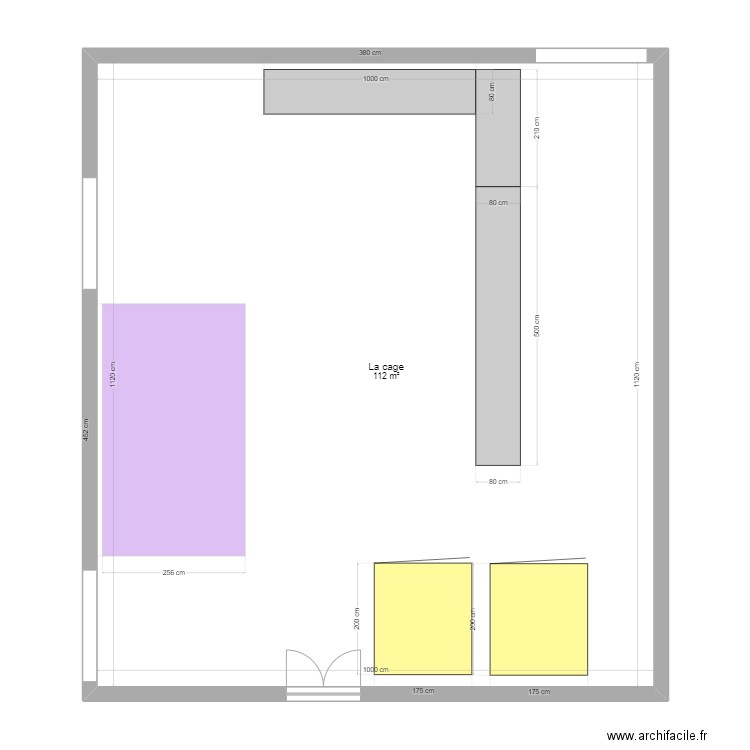 MODULA ML25D. Plan de 1 pièce et 112 m2