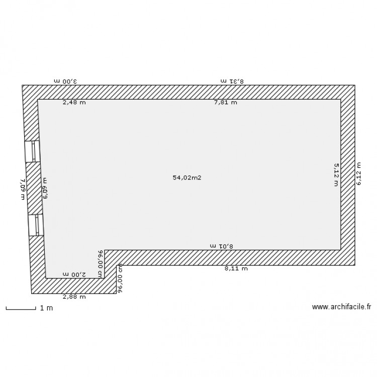 Etage  4 sans mur. Plan de 0 pièce et 0 m2