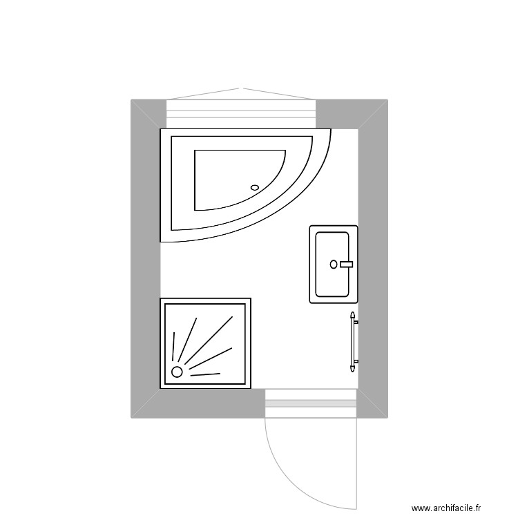 SDB VOLLARD 3. Plan de 0 pièce et 0 m2