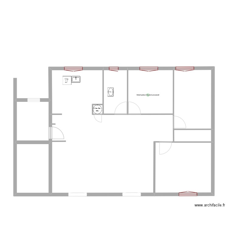 essai. Plan de 3 pièces et 85 m2