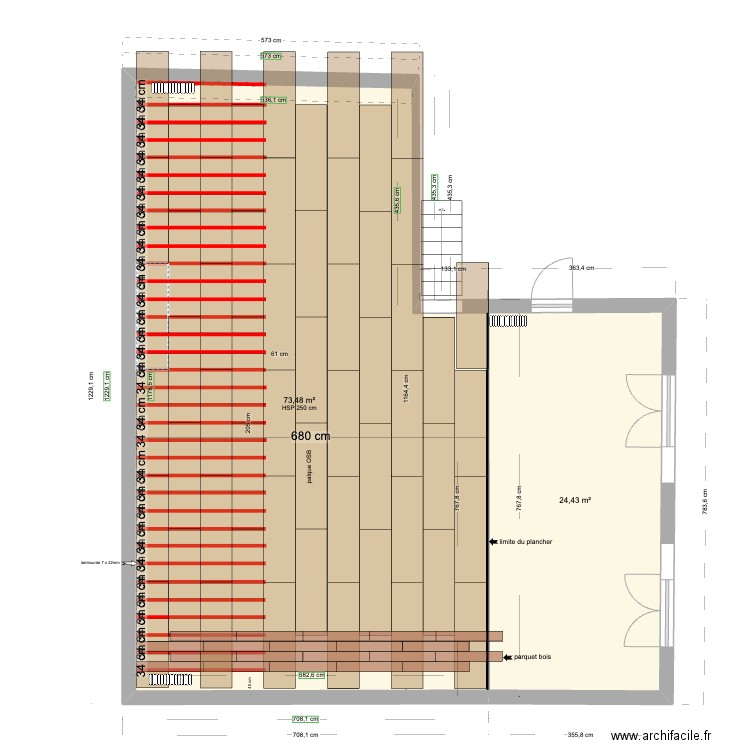 plancher danse 1. Plan de 0 pièce et 0 m2