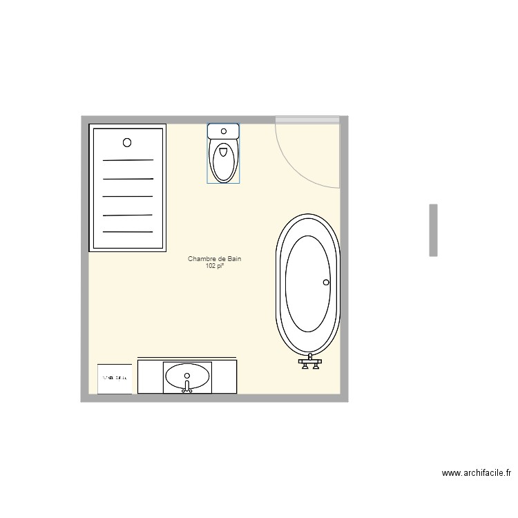 Nouvette chambre de bain. Plan de 0 pièce et 0 m2