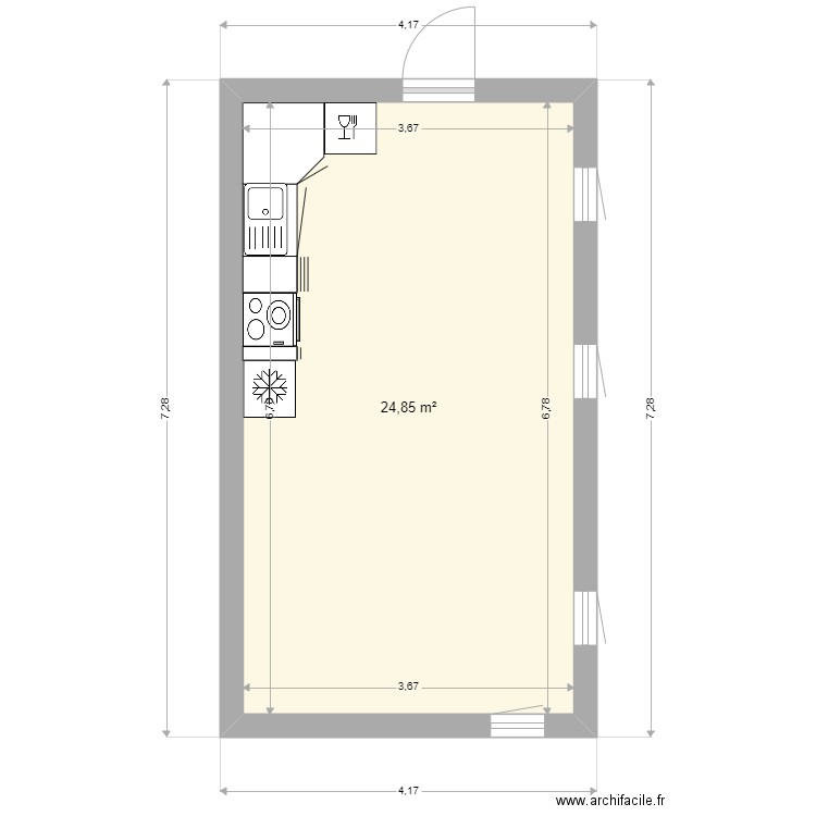 modif cuisine 2 gite 1. Plan de 0 pièce et 0 m2