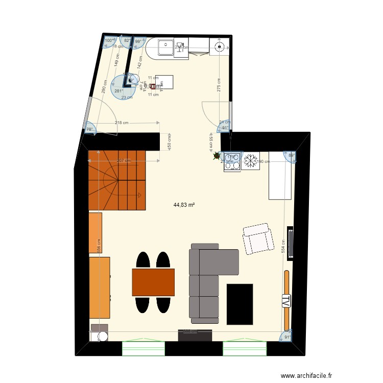 travaux reno modifié. Plan de 0 pièce et 0 m2