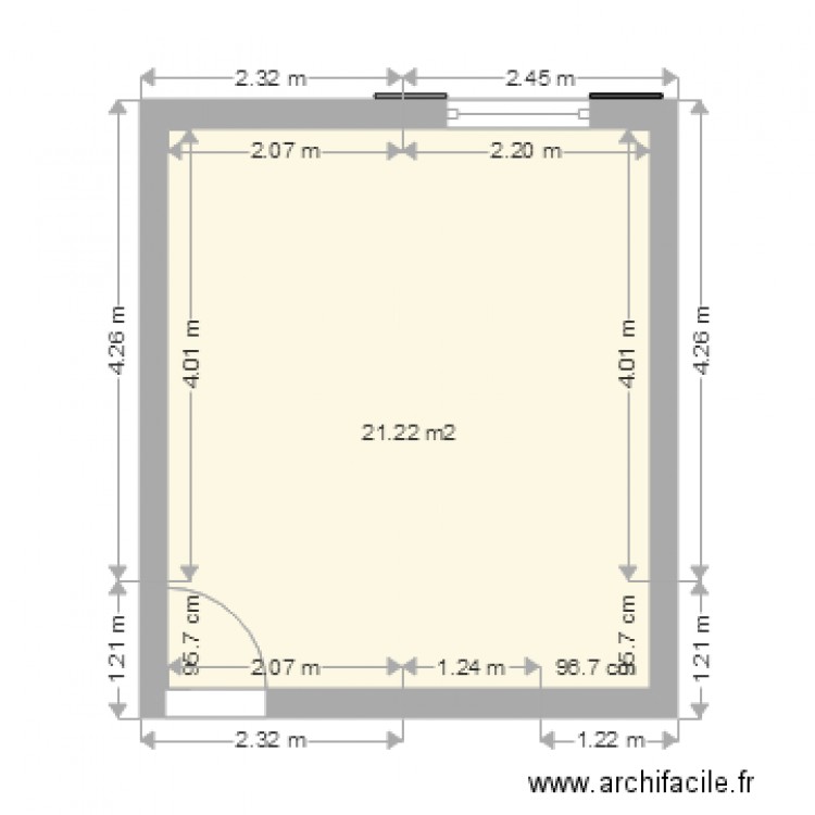 21m2 F2. Plan de 0 pièce et 0 m2