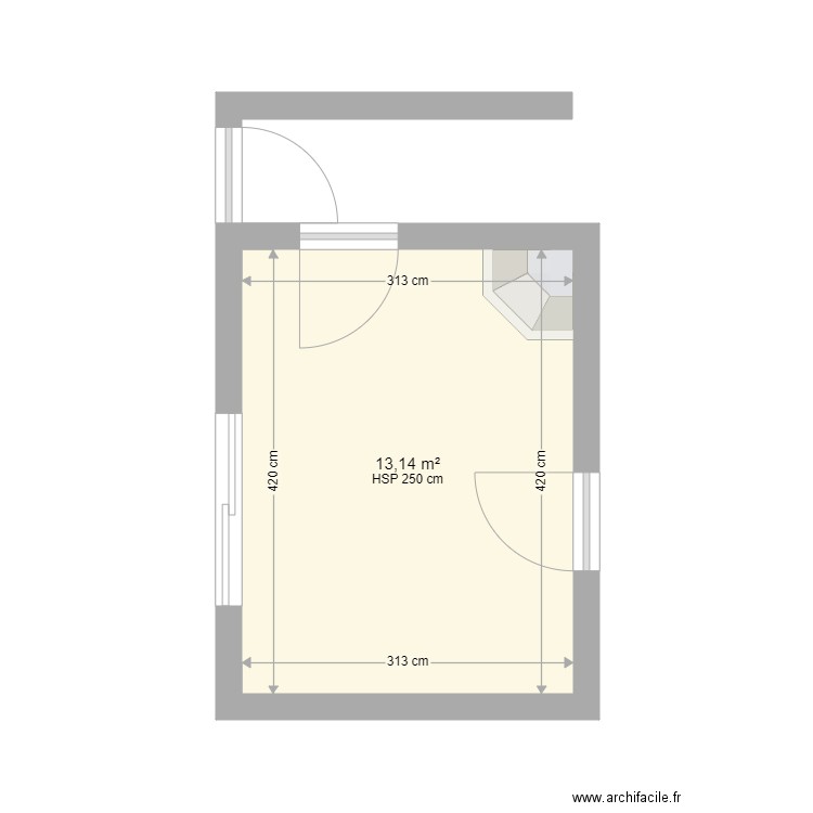 salon - Plan dessiné par MARINETTE16500