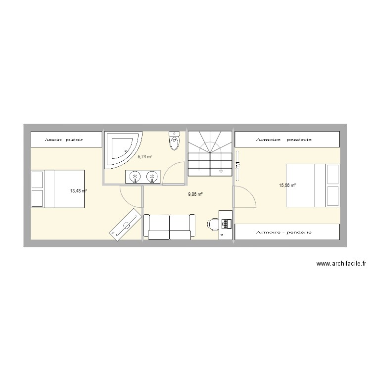 PLAN ETAGE GRANGE. Plan de 0 pièce et 0 m2