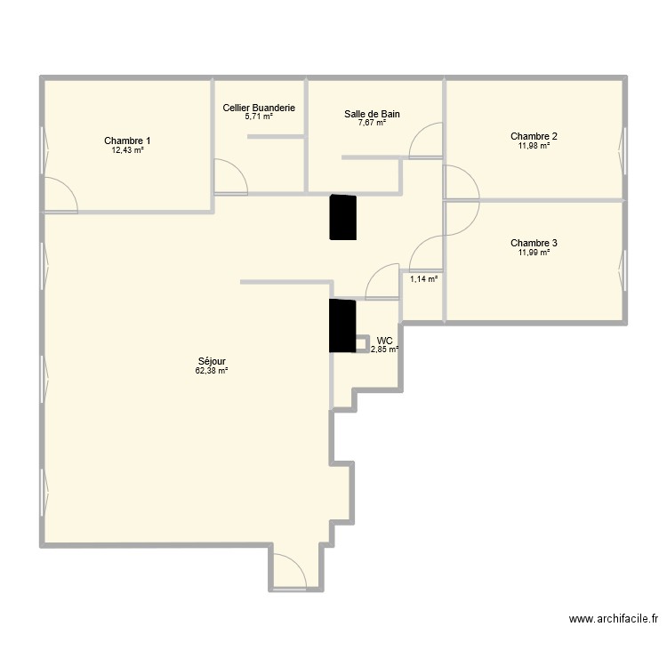 Appartement 1 Tarare Avec Fenetre et Portes. Plan de 0 pièce et 0 m2