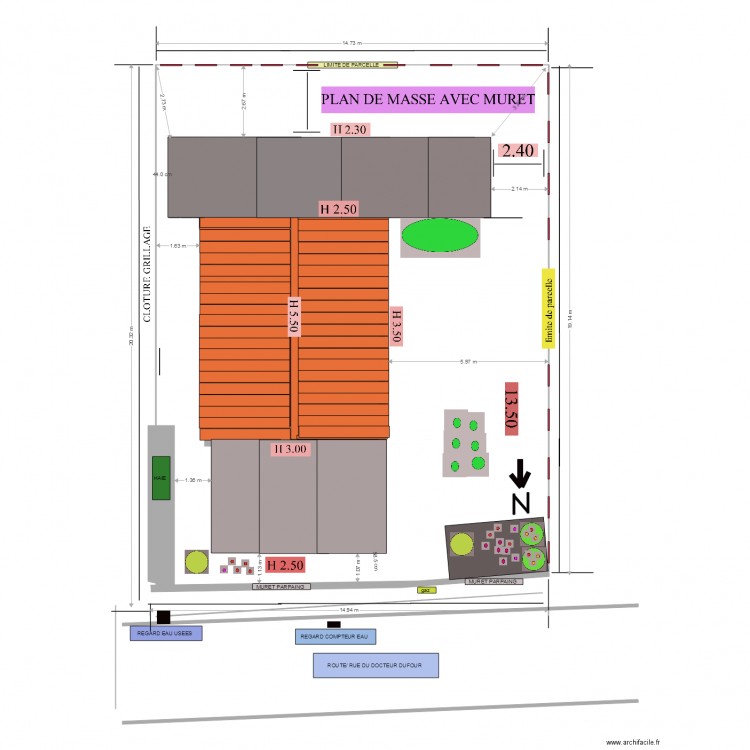 plan de masse 1. Plan de 0 pièce et 0 m2