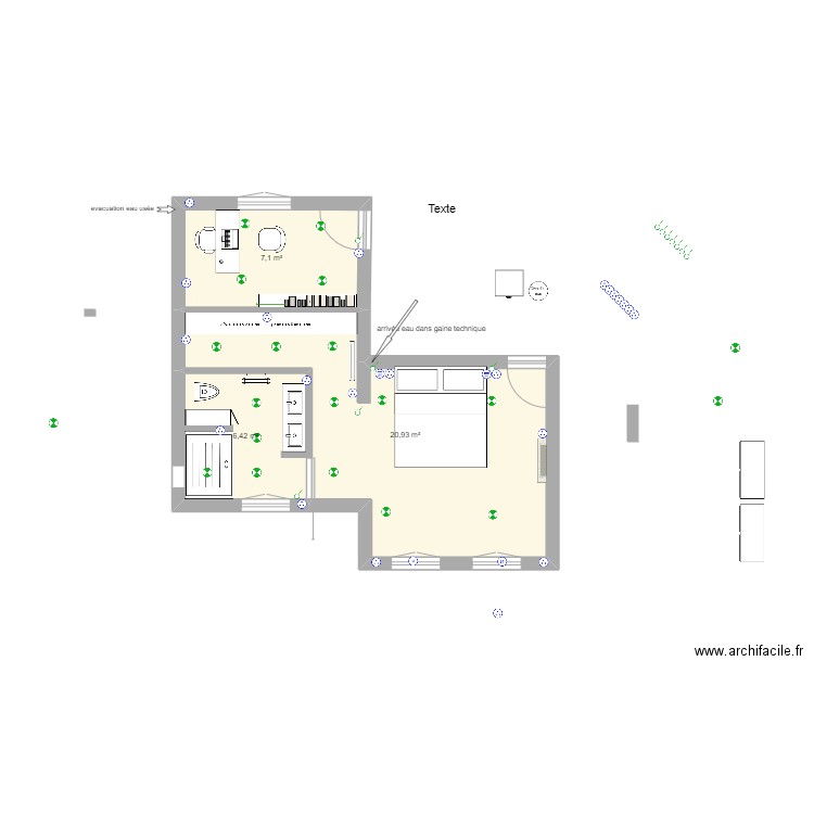 Chambre / BUreau 2. Plan de 0 pièce et 0 m2