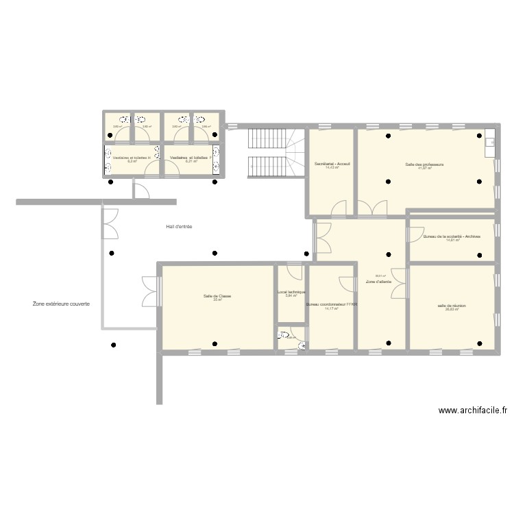 ENKR - RDC Actuel. Plan de 0 pièce et 0 m2