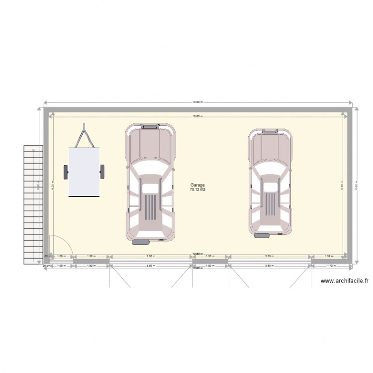 Garage. Plan de 0 pièce et 0 m2