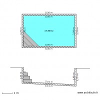 Plan en coupe piscine