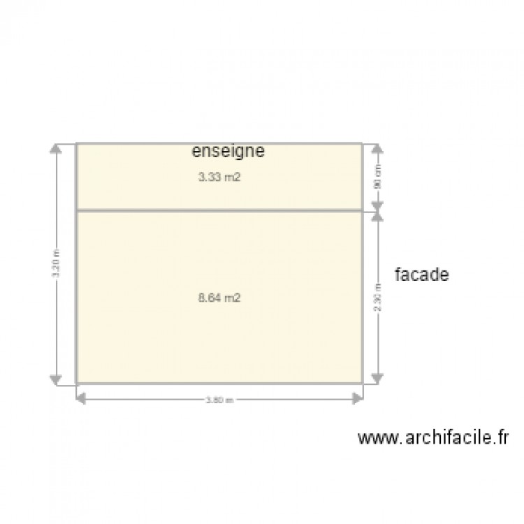 facade. Plan de 0 pièce et 0 m2