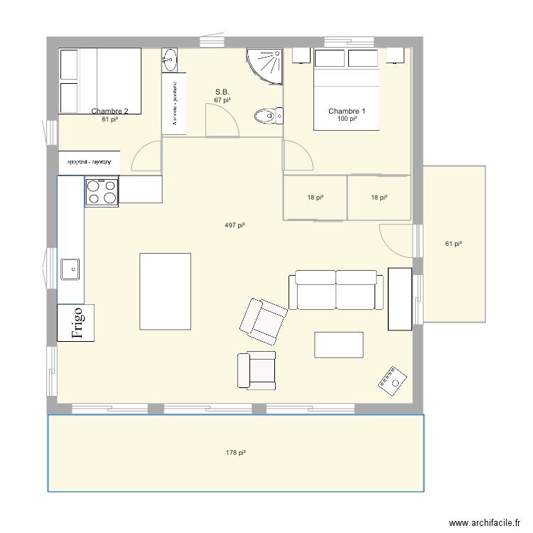 Chalet 2. Plan de 0 pièce et 0 m2