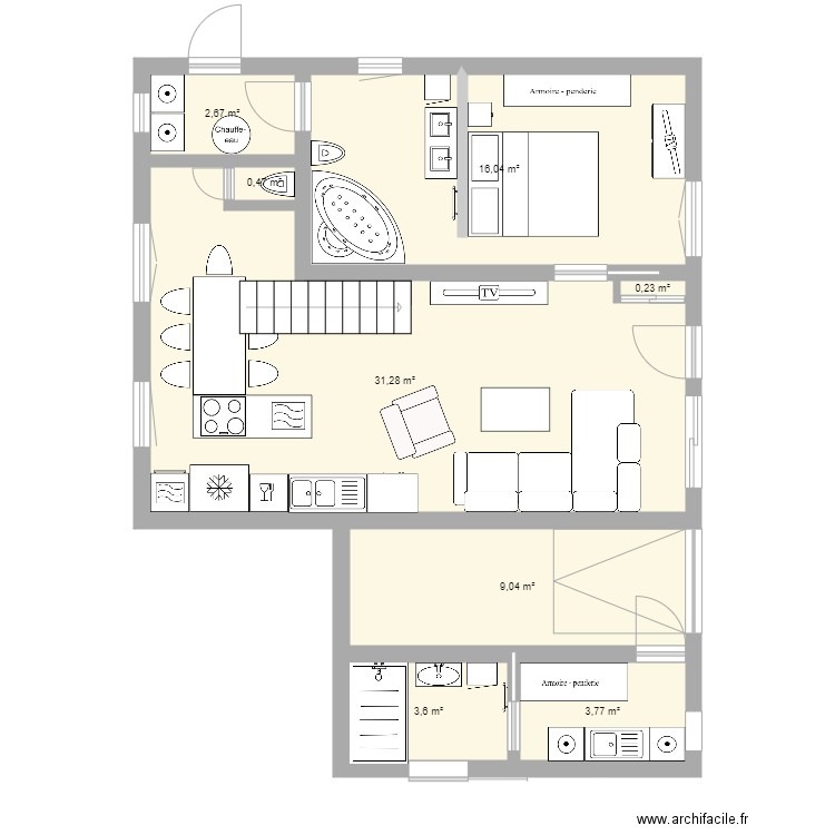 maison appart. Plan de 0 pièce et 0 m2