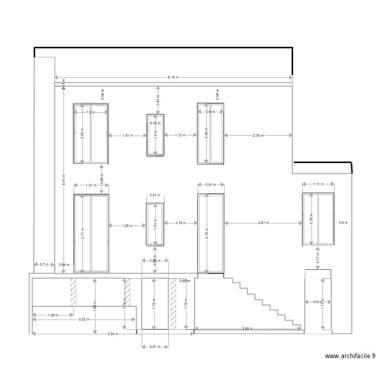 façade SO. Plan de 0 pièce et 0 m2