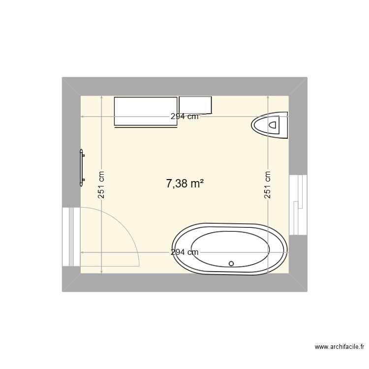 Plan Etage SDB. Plan de 0 pièce et 0 m2