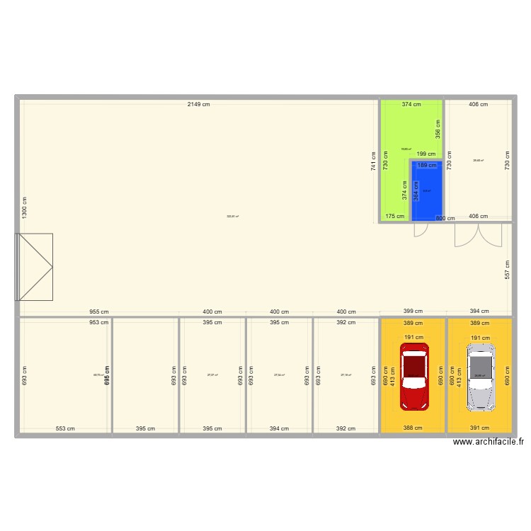 plan garage 1. Plan de 8 pièces et 583 m2