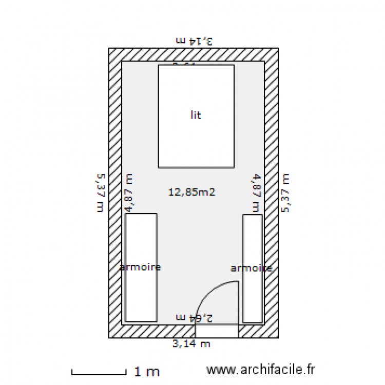 chambre - 1. Plan de 0 pièce et 0 m2