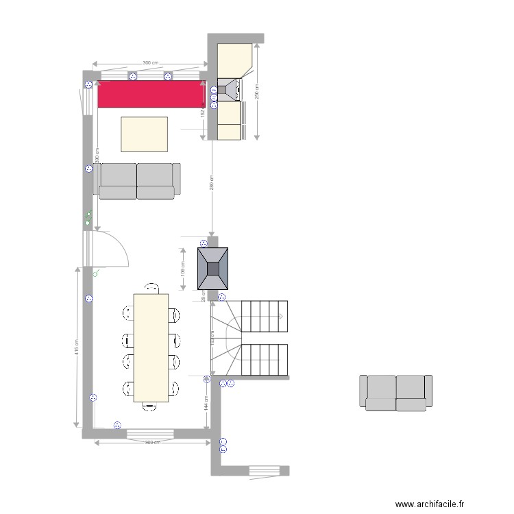 BLOC SALLE A MANGER SALON 2. Plan de 0 pièce et 0 m2