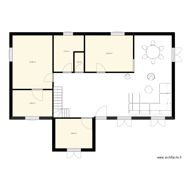 1er. Plan de 0 pièce et 0 m2