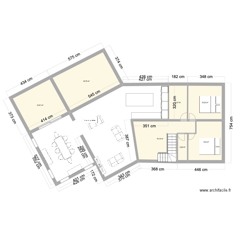 LA LANDE DU TEMPLE 15. Plan de 7 pièces et 78 m2