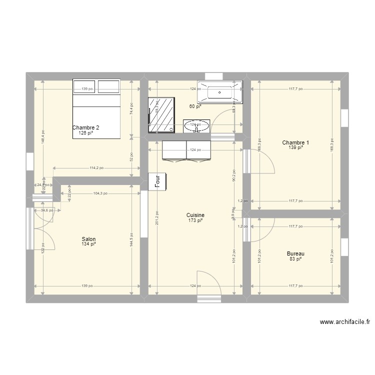 Duplex. Plan de 0 pièce et 0 m2