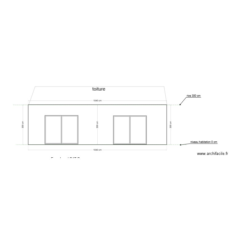 NOUVEAU BAT B facade est. Plan de 0 pièce et 0 m2