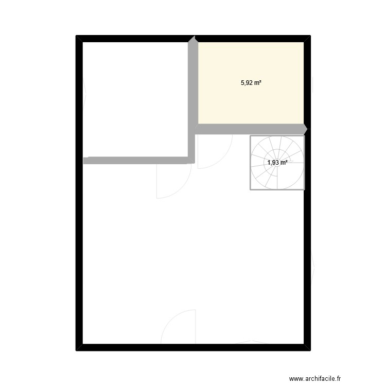 luzech 1. Plan de 3 pièces et 14 m2