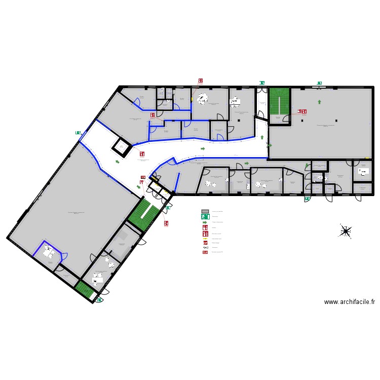 THIERS- Plan Incendie. Plan de 88 pièces et 1734 m2