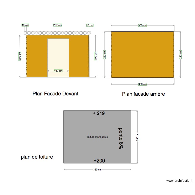 facade et toiture. Plan de 0 pièce et 0 m2