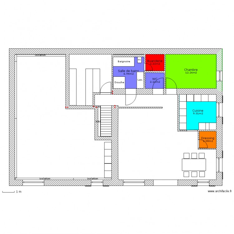 étage 1. Plan de 0 pièce et 0 m2