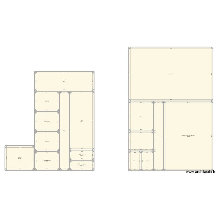 Bâtiment UBJ. Plan de 0 pièce et 0 m2