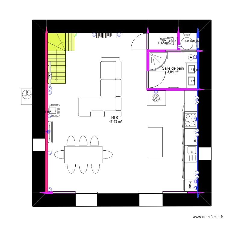 FANNY. Plan de 22 pièces et 92 m2