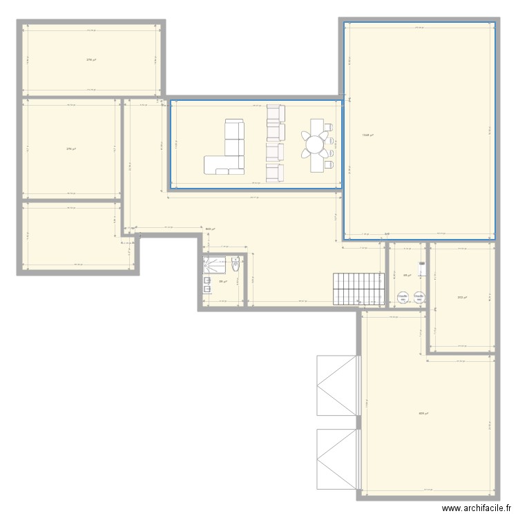 sous sol garage 1. Plan de 0 pièce et 0 m2