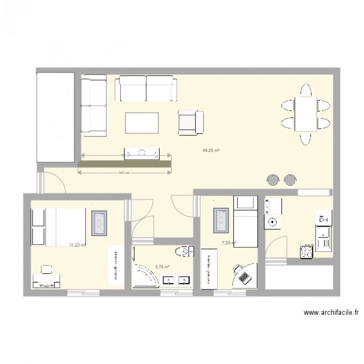 maison maison  Plan dessiné par afif